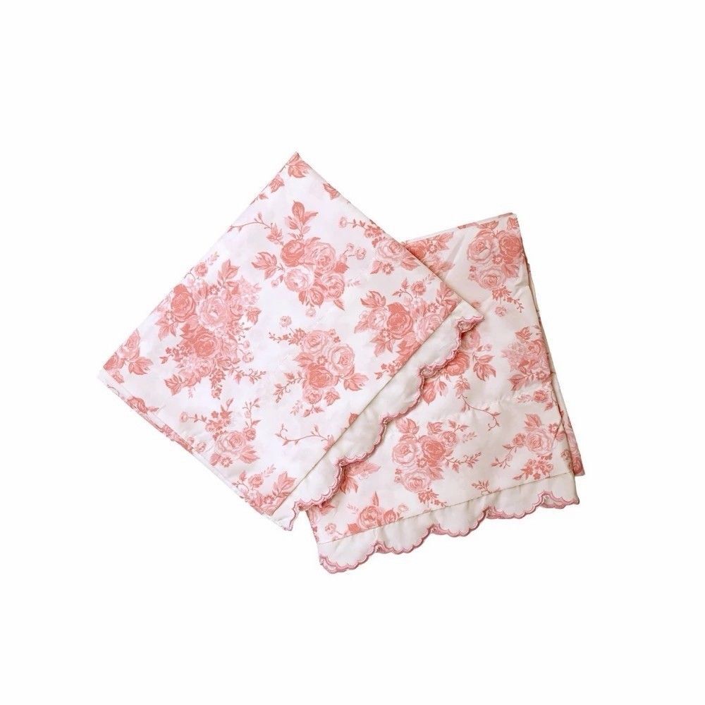 Twin Microfiber Sheet Set Pink Floral Bedding